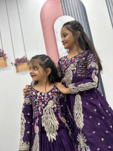 Launching Festival Special Crop Top Pc 528 Vichitra Purple Wholesale kids apparel distributor - wholesale export